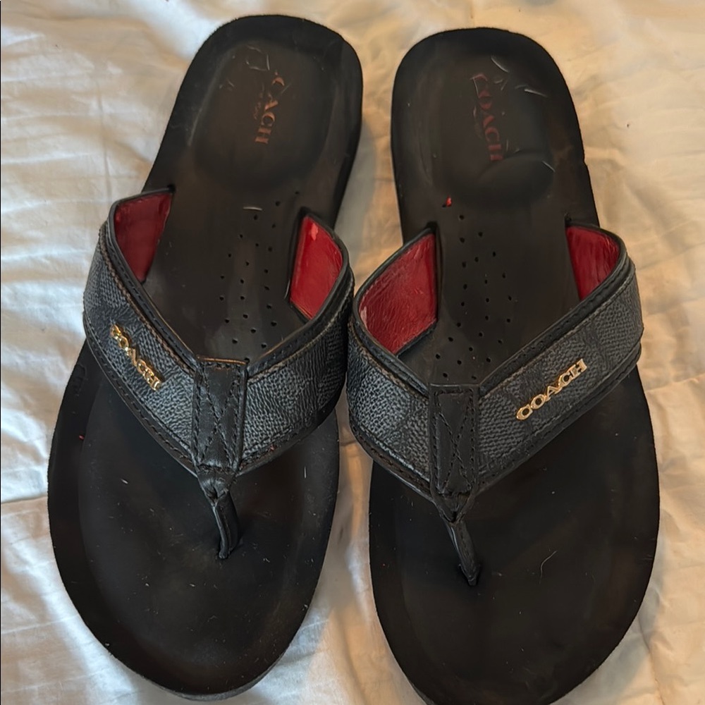 Coach Black Sandals